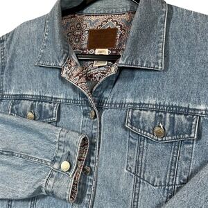 Pendleton Jean Jacket Women's L Light Wash Y2K‎ Classic Lightweight
